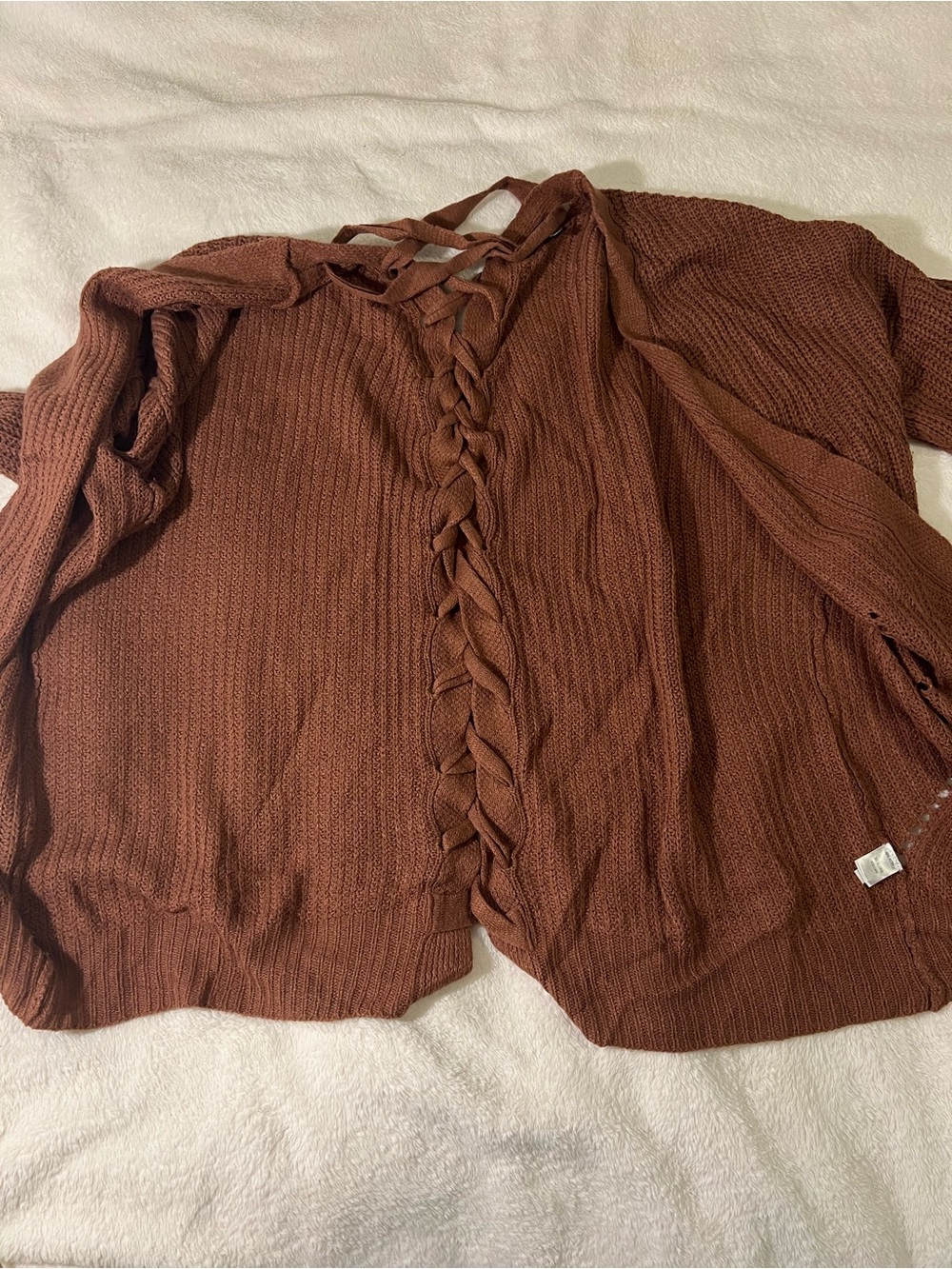 Moral Fiber Open-Front Knit Cardigan - Picture 5 of 9